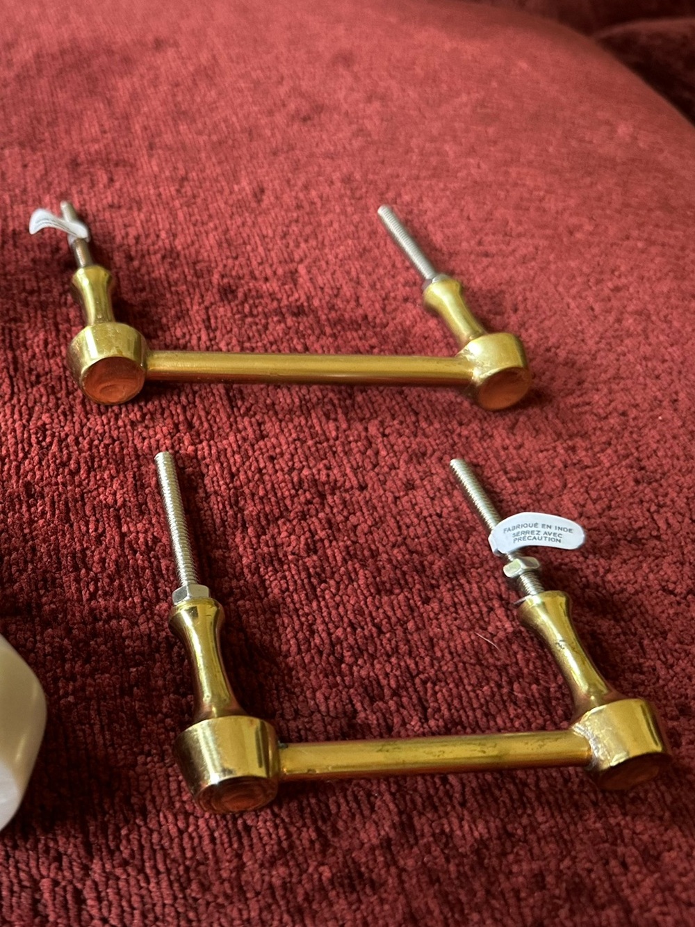 Anthropologie Hammered Brass Handles - Set of 2